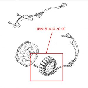 Генератор YAMAHA XV750 Virago OEM# 1RM-81410-20-00