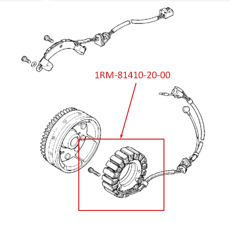 Генератор YAMAHA XV750 Virago OEM# 1RM-81410-20-00