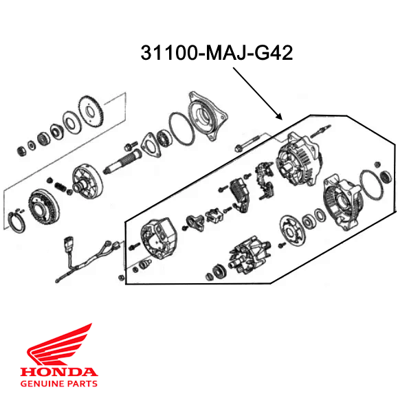 Honda ST 1100 OEM 31100-MAJ-G42