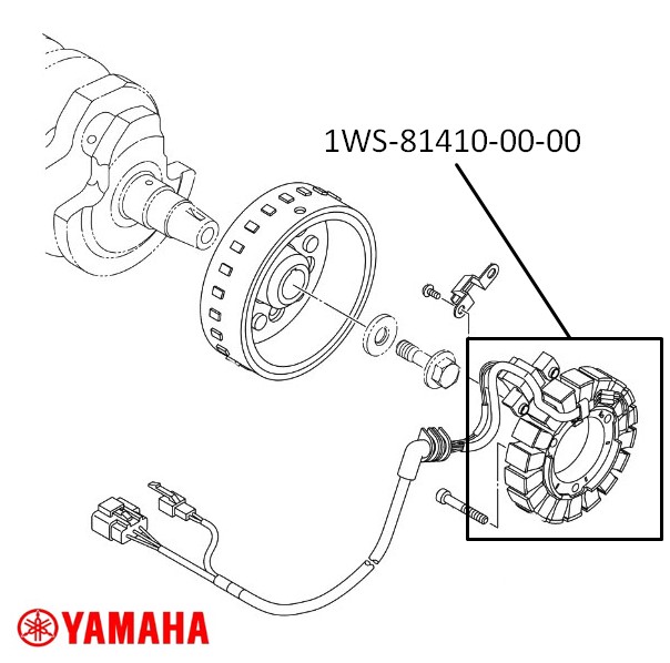 Статор 1WS-81410-00-00 Yamaha XSR700 MTM690