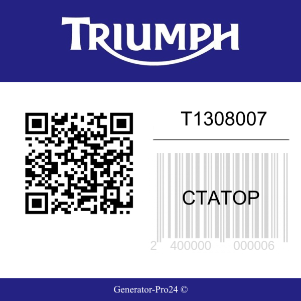 Статор T1308007 Triumph Thruxton RS