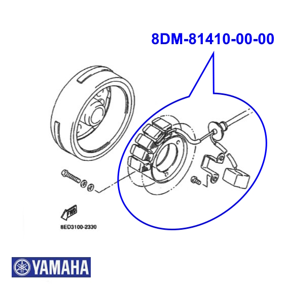 Статор 8DM-81410-00-00 Yamaha