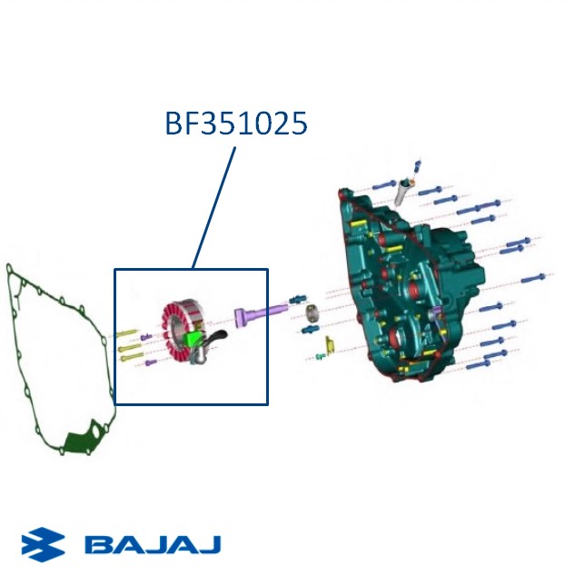 Статор квадрицикла BF351025 BAJAJ QUTE