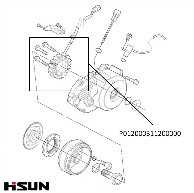 Генератор багги Hisun Strike GT 1000 P012000311200000, P012000311200100