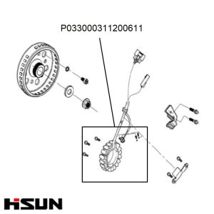 Статор квадроцикла Hisun Guardian 550L P033000311200611
